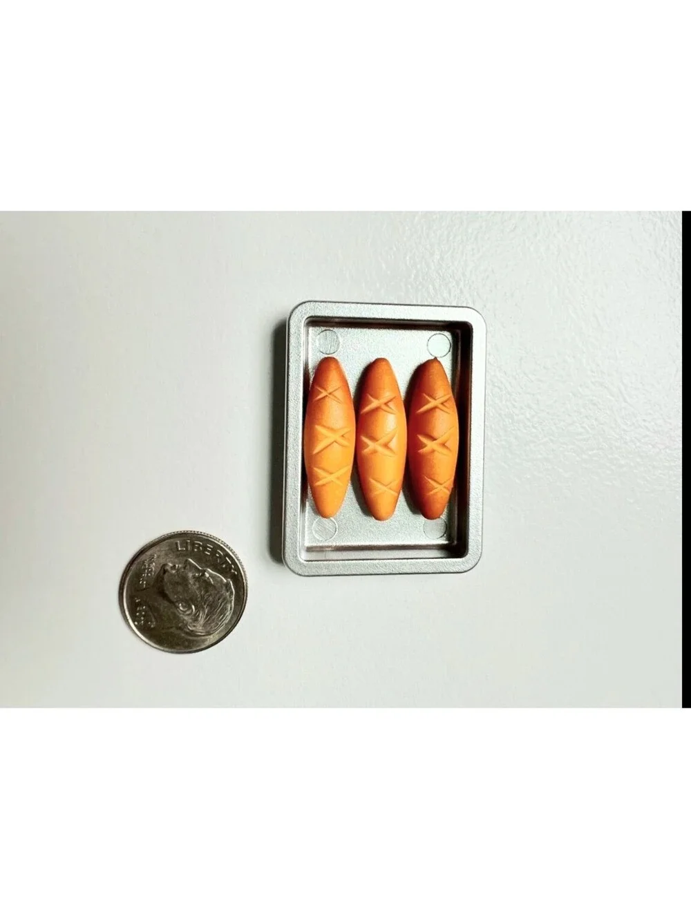 Miniature Dollhouse Silver Bread Tray 1:12 Scale
